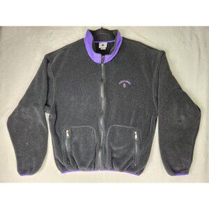 Vintage 90’s Black Diamond Sugarbush‎ Black/Purple Full Zip Up Fleece Ski USA XL